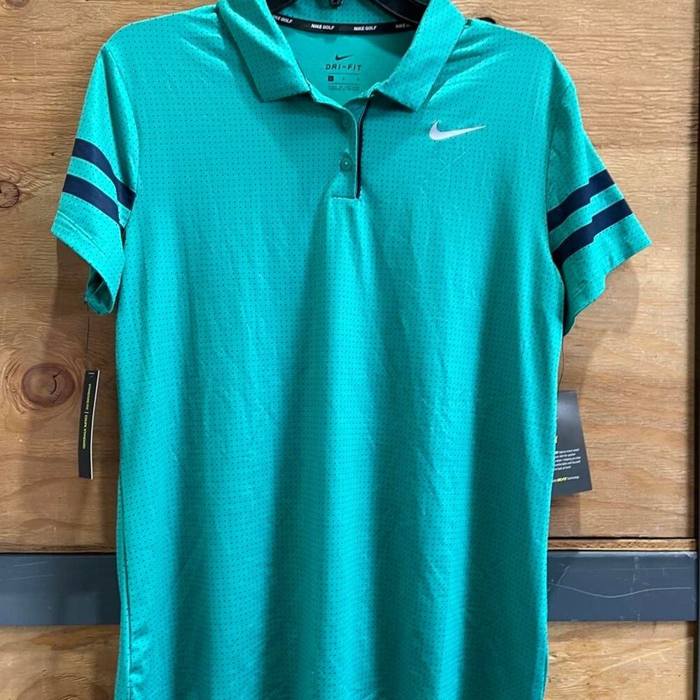 Nike Women's Green and Blue Polo-shirts